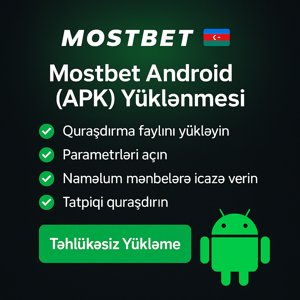 Mostbet Android (APK) Yüklənməsi